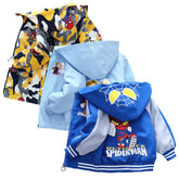 Spiderman Cardigan Jackets Girls Boys 2023 Spring Autumn Long Sleeve-TB01190-Veeddydropshipping